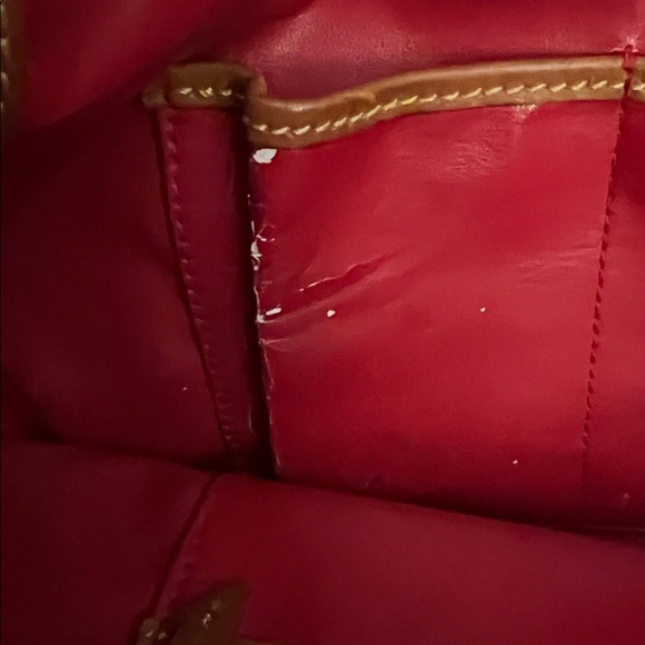 Dooney & Bourke Pebble Grain Large Zip Dome Satchel Black British Tan - Picture 14 of 16